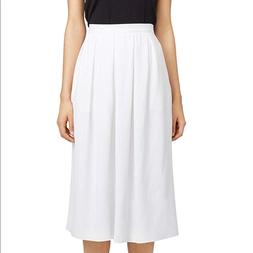 Shoshanna Crepe Midi Skirt (USED) - White